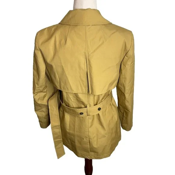 J.Crew Womens $298 Cropped Icon Trench Coat Brown Size 12 CC076 - Picture 4 of 9